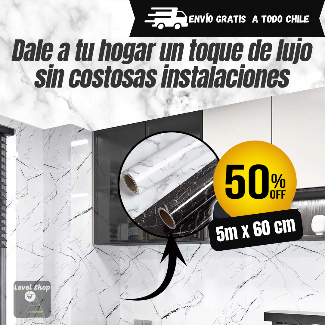 Papel Mármol Luxe ✨🏡 ¡Renueva tu hogar sin obras ni gastos excesivos!