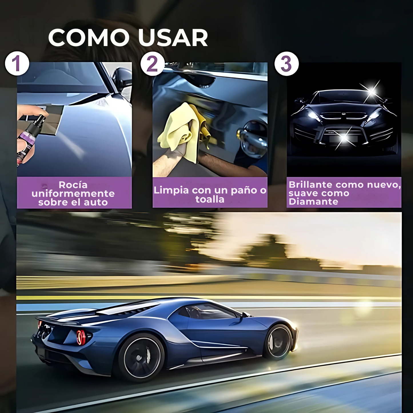 Recubrimiento Cerámico 3 en 1 🚗✨ ¡Brillo, protección y renovación en un solo paso!