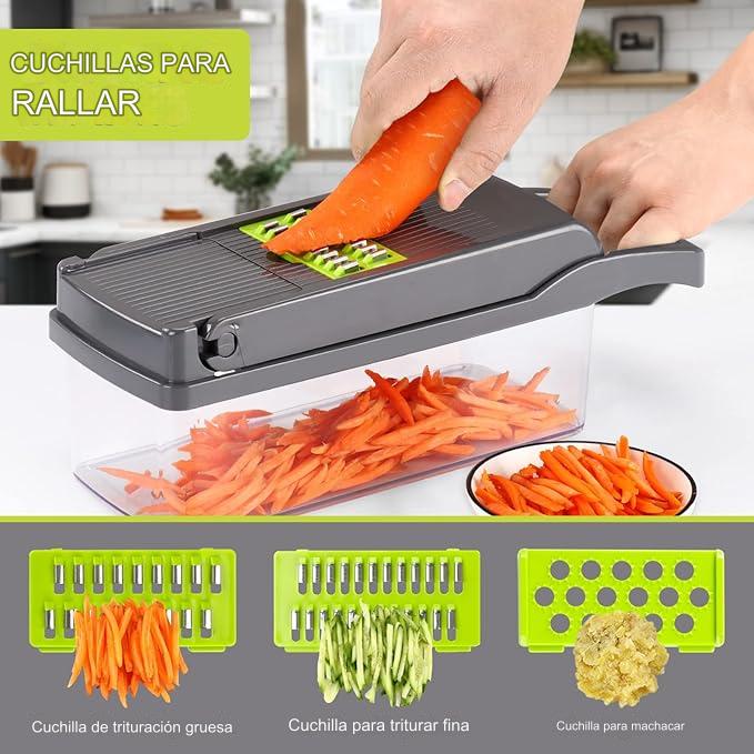 PICADOR DE FRUTAS Y VERDURAS MULTIACCIÓN 14 EN 1 ❇️👩🍳🫕