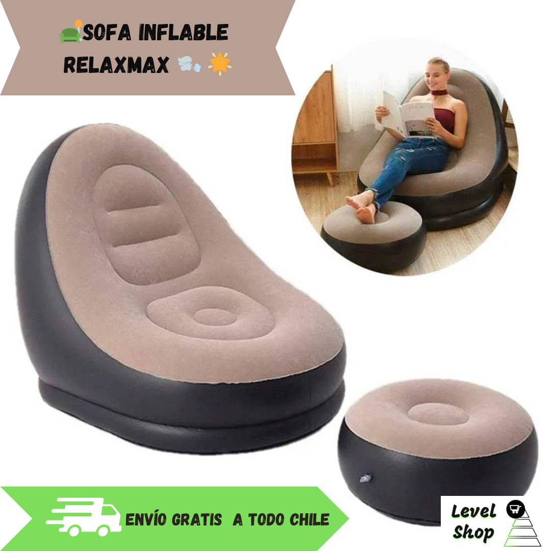 🛋️Sofa Inflable RelaxMax 🌬️ 🌟Con Reposa Pies
