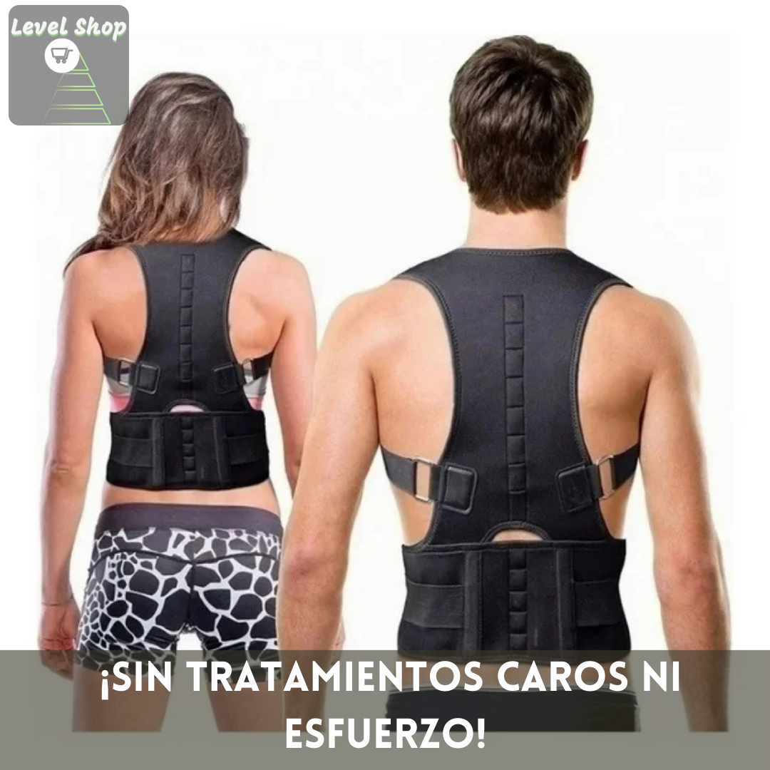 🔥 Soporte Lumbar Magnético Pro – Alivio y Corrección para tu Espalda 💆♂️
