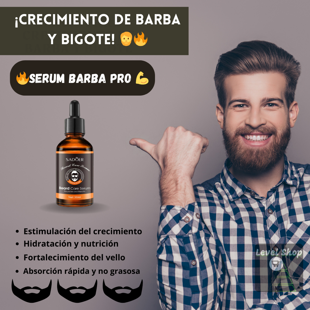 🔥Serum Barba Pro – Más Densa, Fuerte y Bien Cuidada 💪