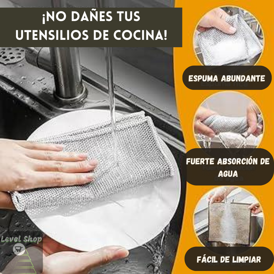 🌟 5 Paños UltraResist - Máxima Limpieza para tu Hogar 🧼
