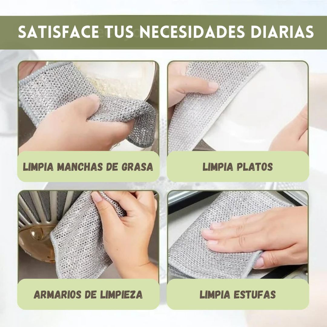 🌟 5 Paños UltraResist - Máxima Limpieza para tu Hogar 🧼