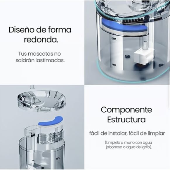 🐱💧 Fuente de Agua AquaMichi – Hidratación Pura para tu Gato 🐾