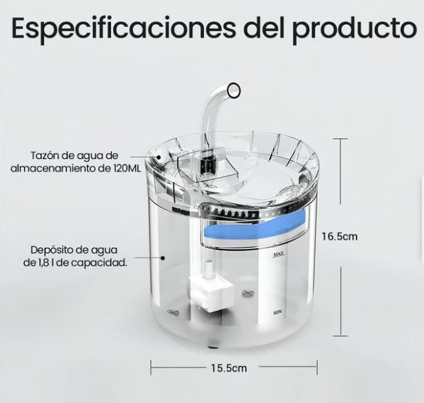 🐱💧 Fuente de Agua AquaMichi – Hidratación Pura para tu Gato 🐾