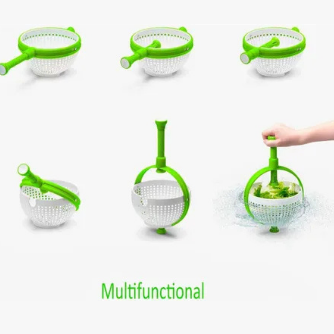 Colador TurboSpin 🌀🥬 ¡Lava, escurre y olvídate del lavaplatos tapado!