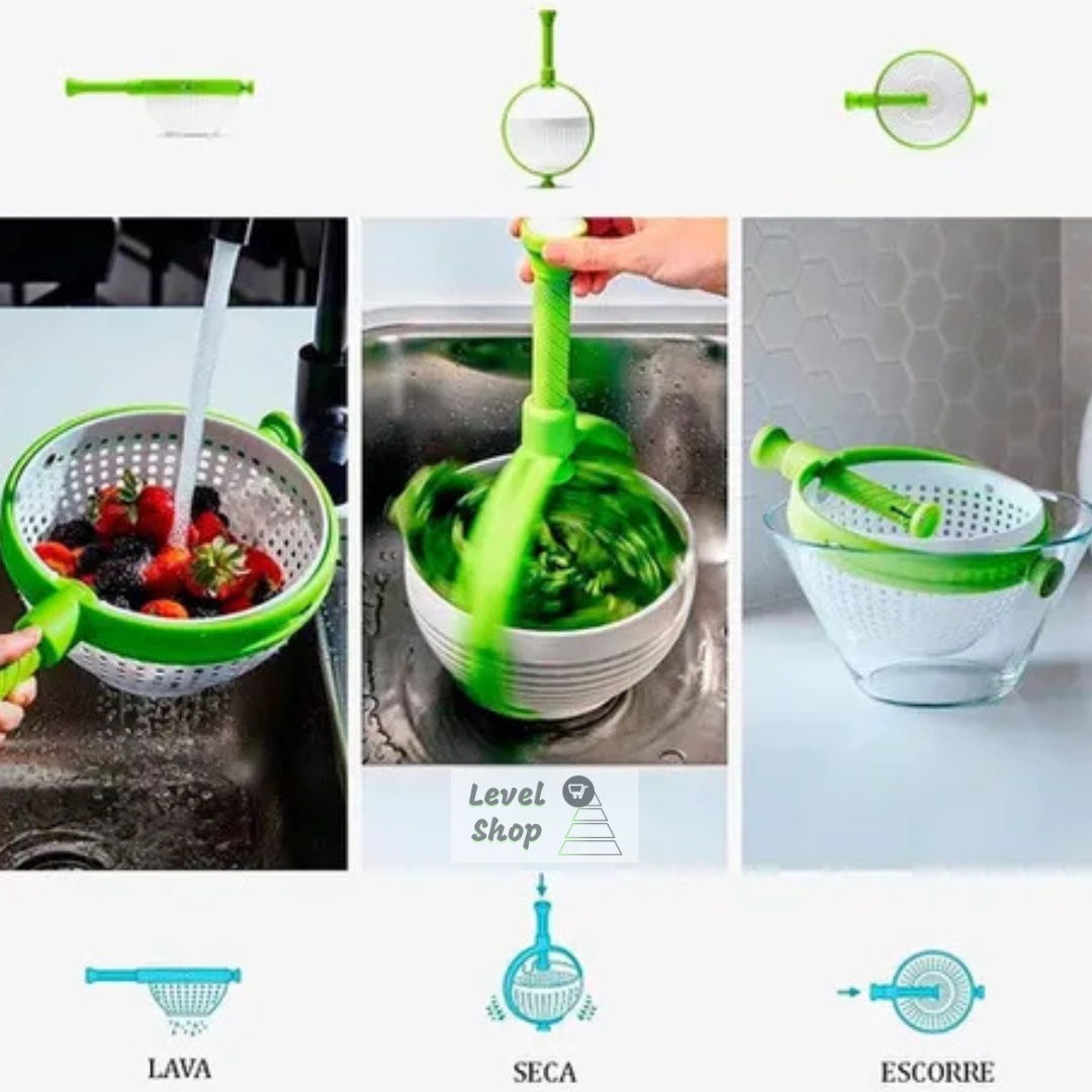Colador TurboSpin 🌀🥬 ¡Lava, escurre y olvídate del lavaplatos tapado!