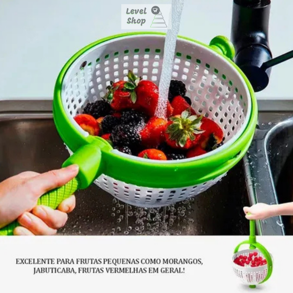 Colador TurboSpin 🌀🥬 ¡Lava, escurre y olvídate del lavaplatos tapado!