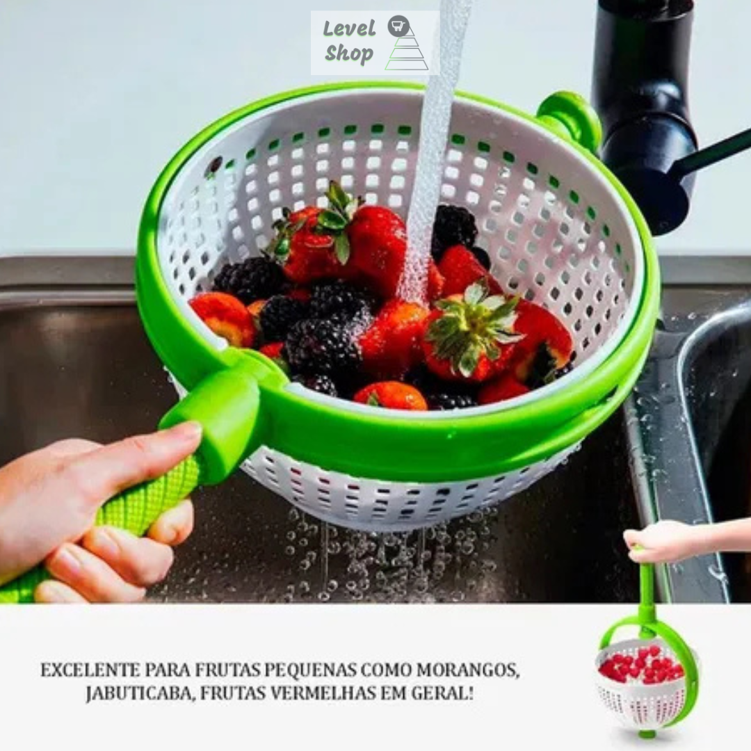 Colador TurboSpin 🌀🥬 ¡Lava, escurre y olvídate del lavaplatos tapado!