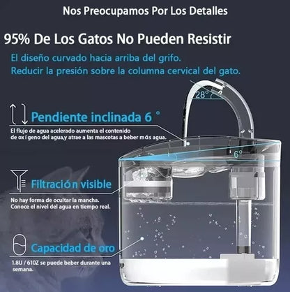 🐱💧 Fuente de Agua AquaMichi – Hidratación Pura para tu Gato 🐾