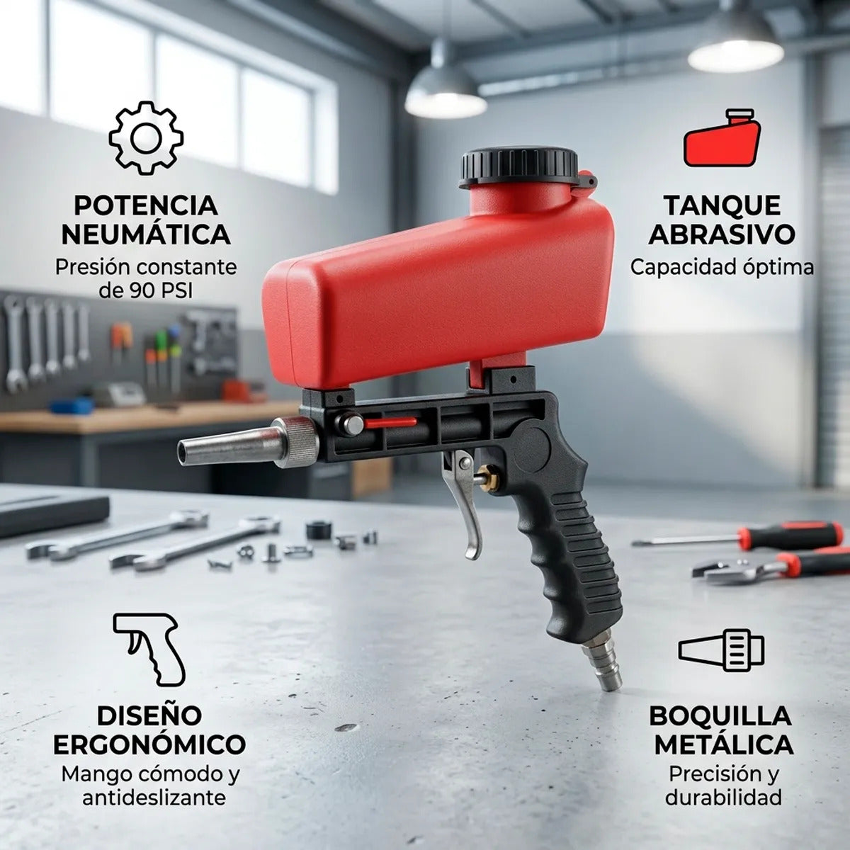 BlastTech 90 💨 ¡Remueve pintura sin esfuerzo!