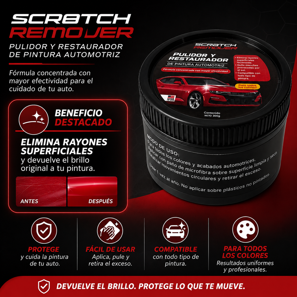 BrilloMax Auto - ¡Oculta marcas superficiales fácil!