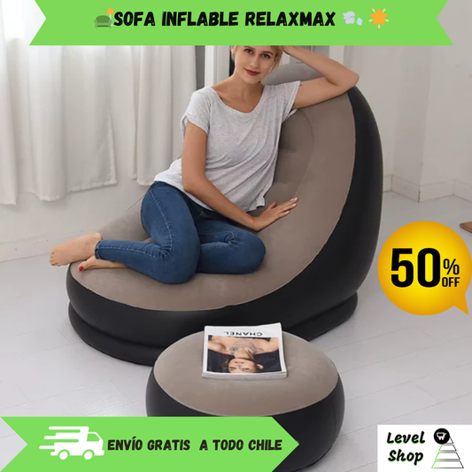 🛋️Sofa Inflable RelaxMax 🌬️ 🌟Con Reposa Pies