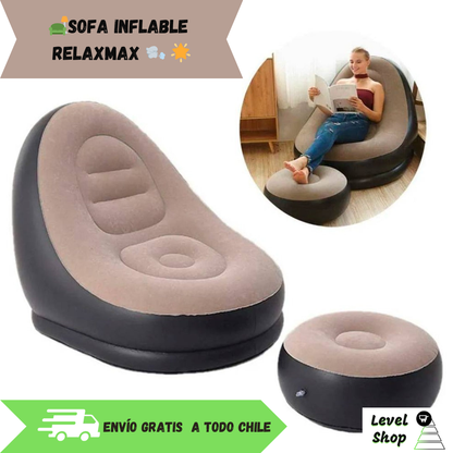 🛋️Sofa Inflable RelaxMax 🌬️ 🌟Con Reposa Pies