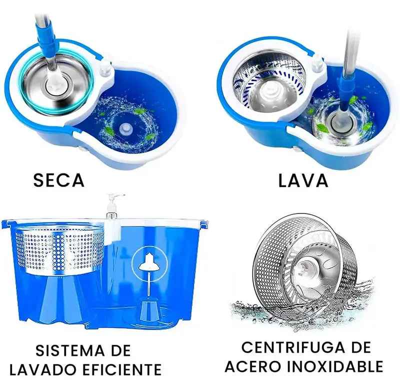 SpinClean Pro 💦 ¡Limpieza rápida sin esfuerzo!