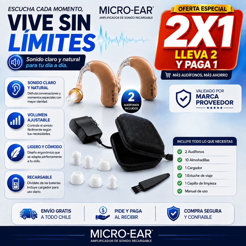 Microear - ¡Sonido nítido con solo un botón!