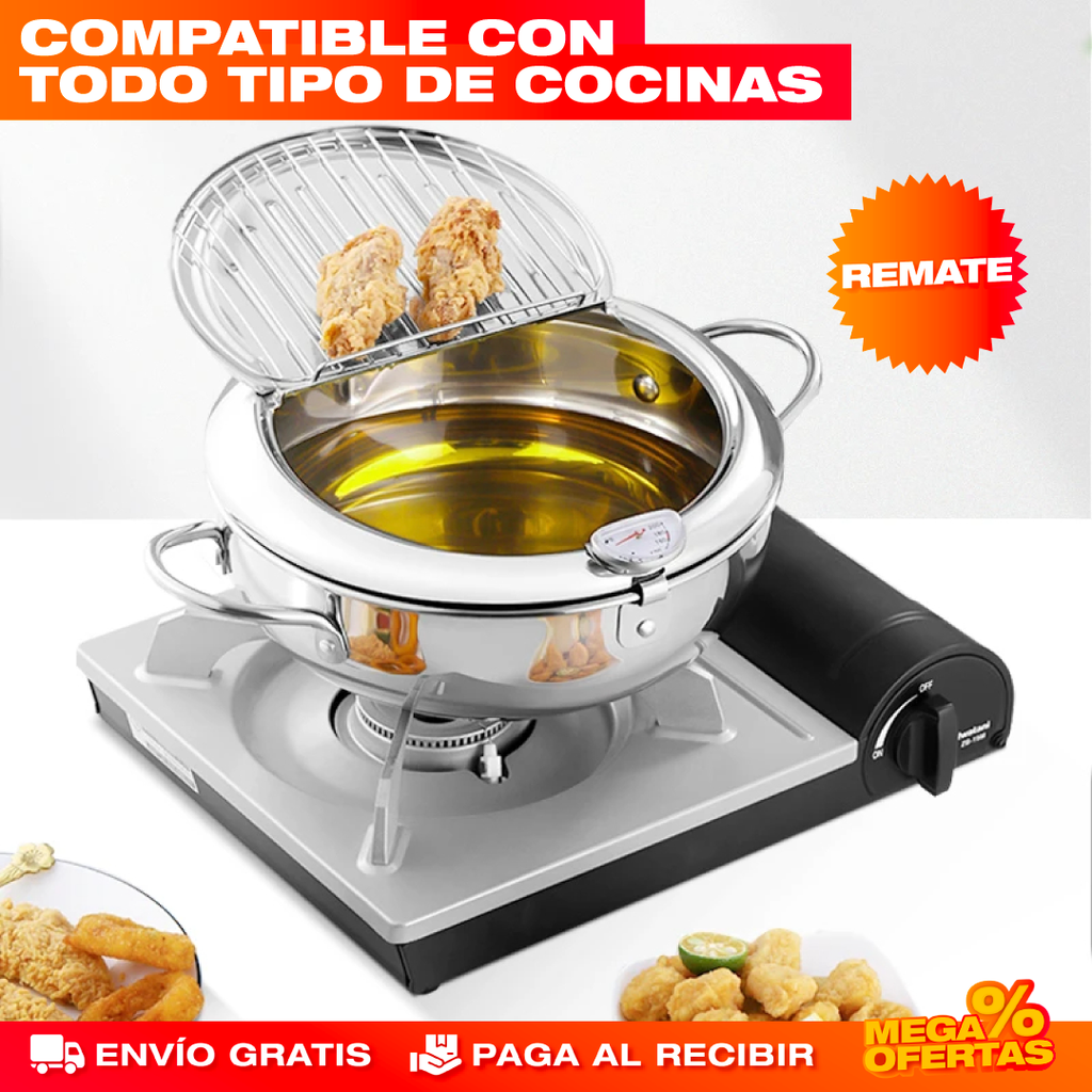 CrispyPot🍟 ¡Frituras más doradas y menos grasosas!