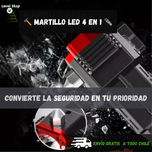 Seguridad en tus manos🔨MartilloLED 4en1🔦