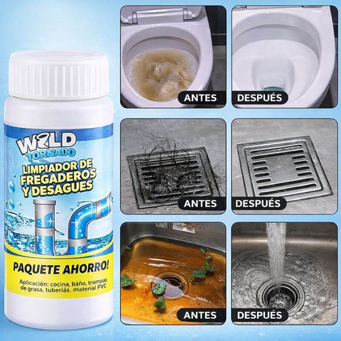 ClearDrain X3 🛀¡Elimina tacos y manchas con solo verter el polvo!