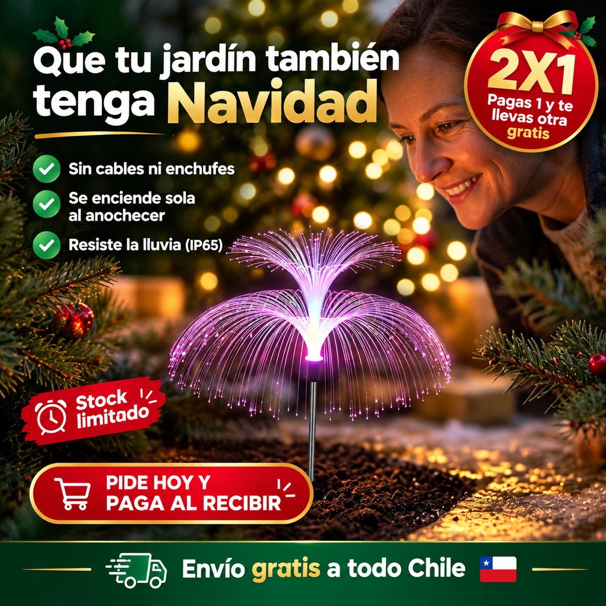 LumiNavidad Solar - ¡Decora tu jardín sin cables!