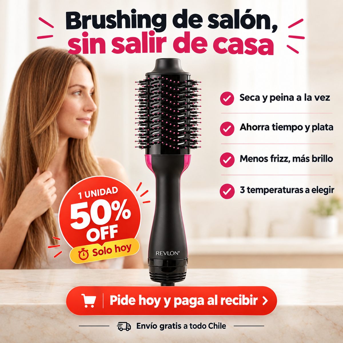 Salonia Brush - ¡Peina y seca en un solo paso!