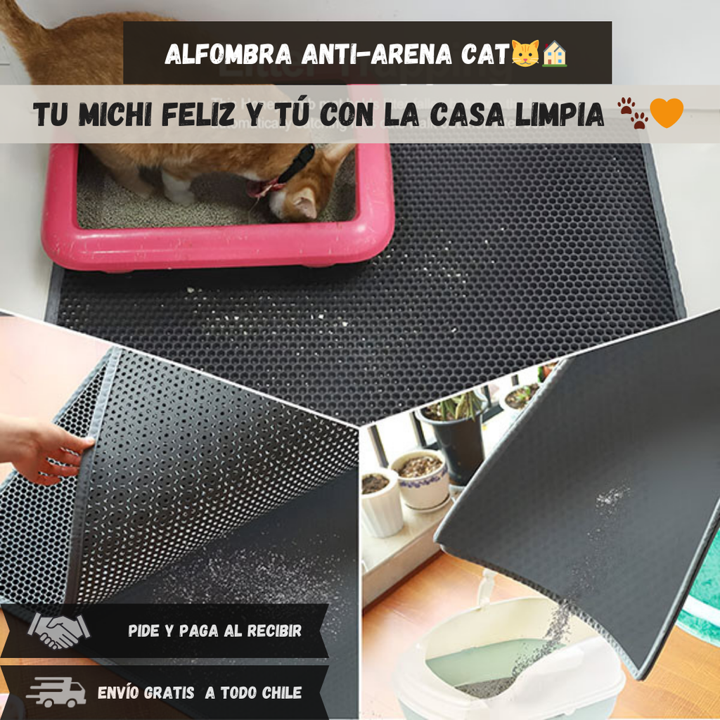 Alfombra Anti-Arena CAT🐱🏠 ¡Despídete de la arena por toda la casa!