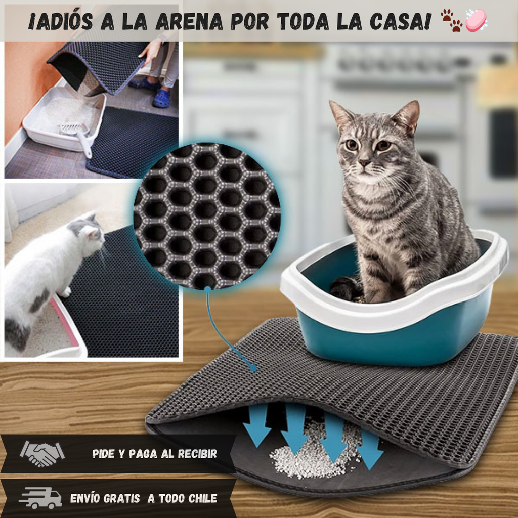 Alfombra Anti-Arena CAT🐱🏠 ¡Despídete de la arena por toda la casa!