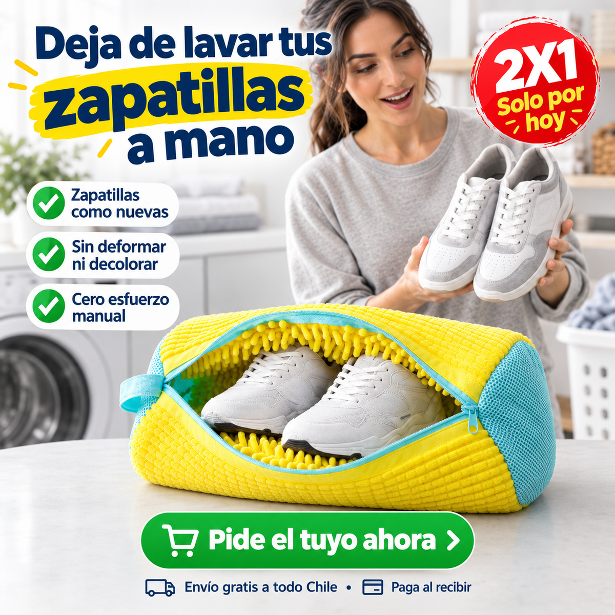 ShoeGuard Pro - ¡Lava tus zapatillas en la lavadora sin dañarlas!