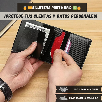 🔒 💳Billetera Porta Tarjetas con Protección RFID 💵🔒