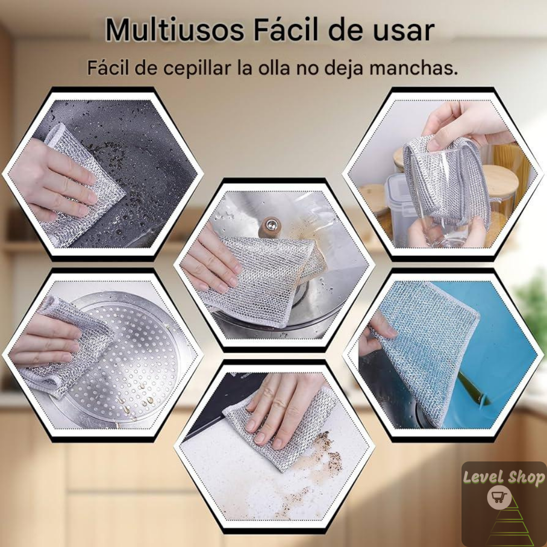 🌟 5 Paños UltraResist - Máxima Limpieza para tu Hogar 🧼