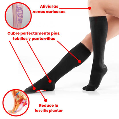 Medias de Compresión 🦵   ¡Reduce dolor, hinchazón y fatiga!✨