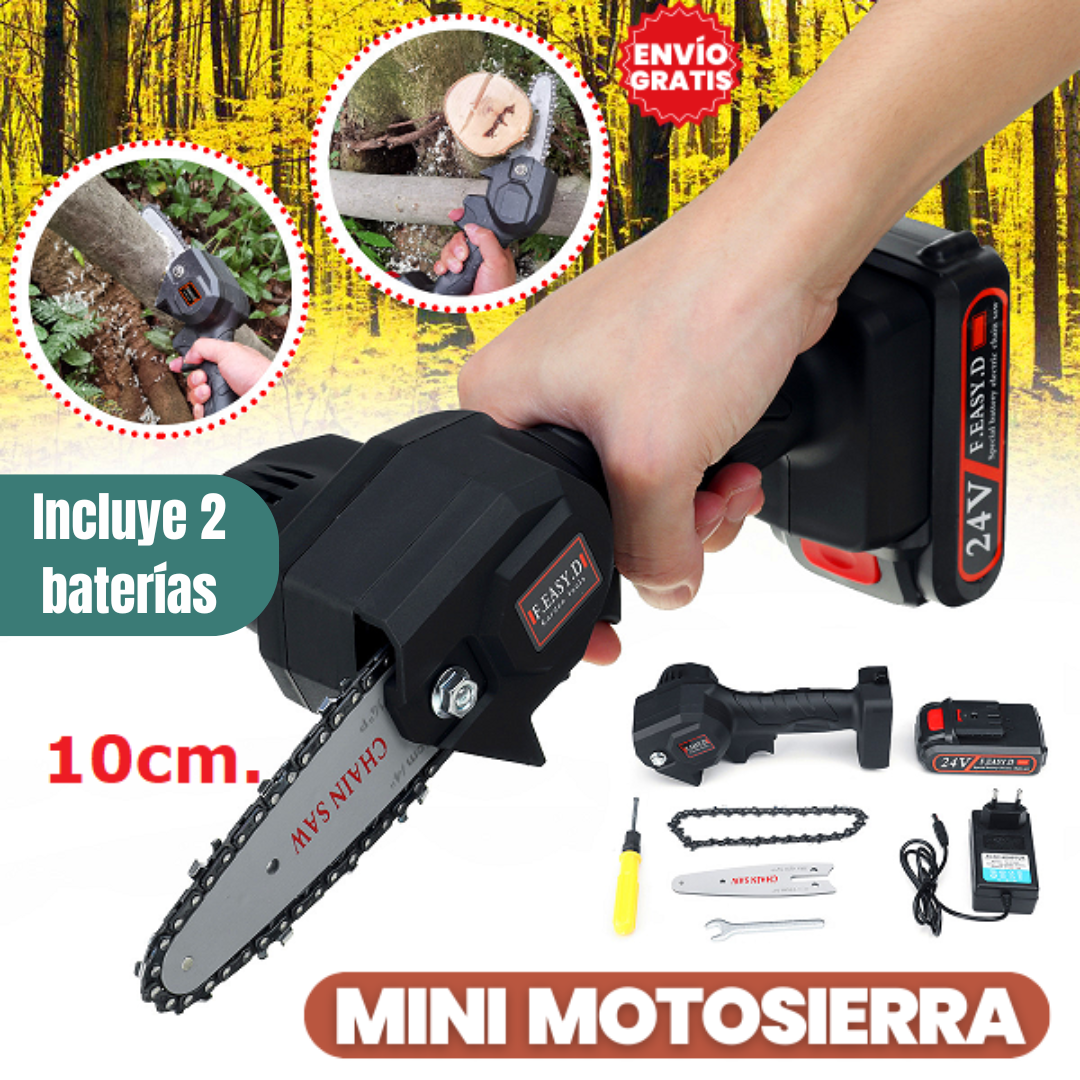 Mini Sierra PowerCut 48V 🔋🪵 ¡Tu aliada perfecta para invierno y el día a día!