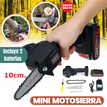 Mini Sierra PowerCut 48V 🔋🪵 ¡Tu aliada perfecta para invierno y el día a día!