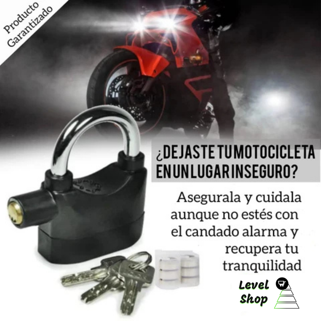 Candado AlarmaSecure 🔒🚨 ¡Protege lo tuyo y duerme tranquilo!