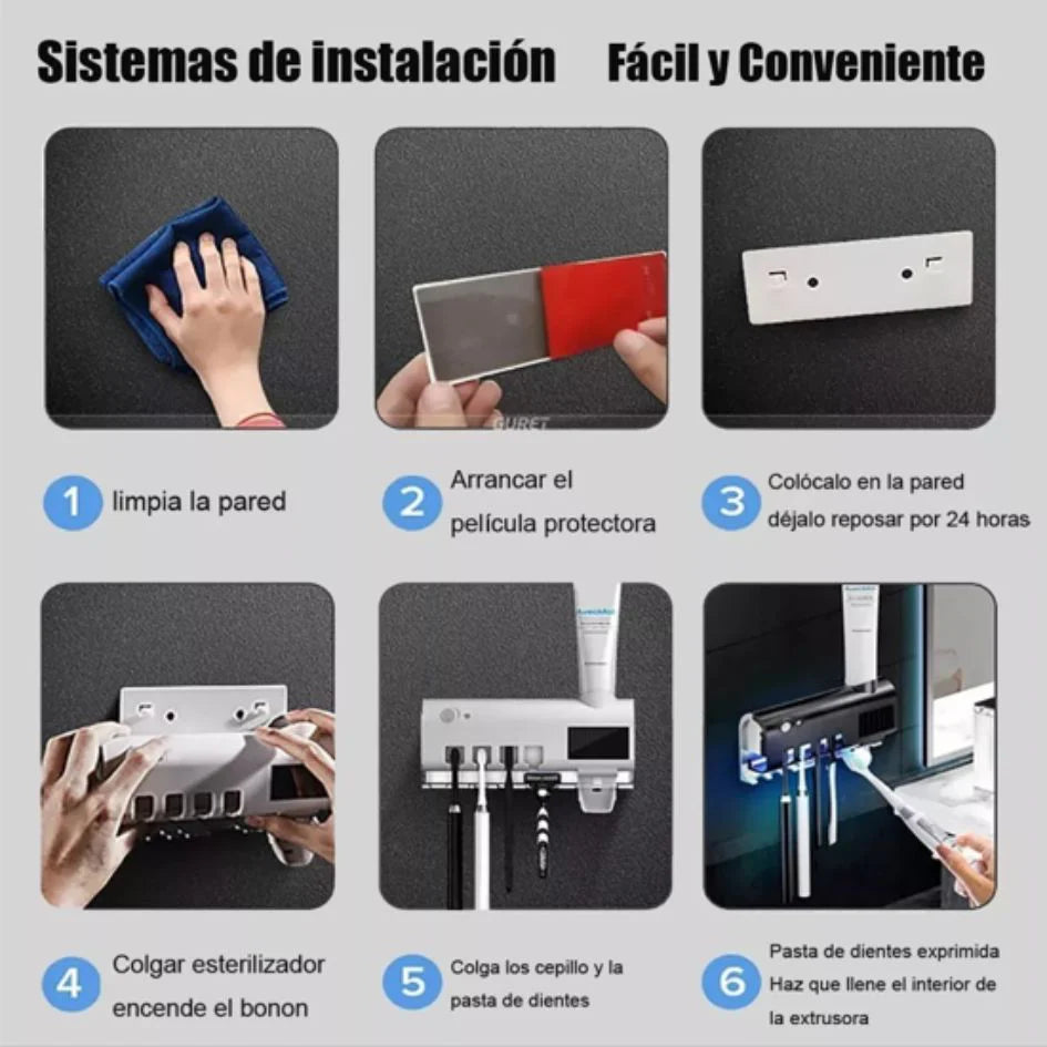 PureBrush Pro💦 ¡Higiene automática para tu cepillo!