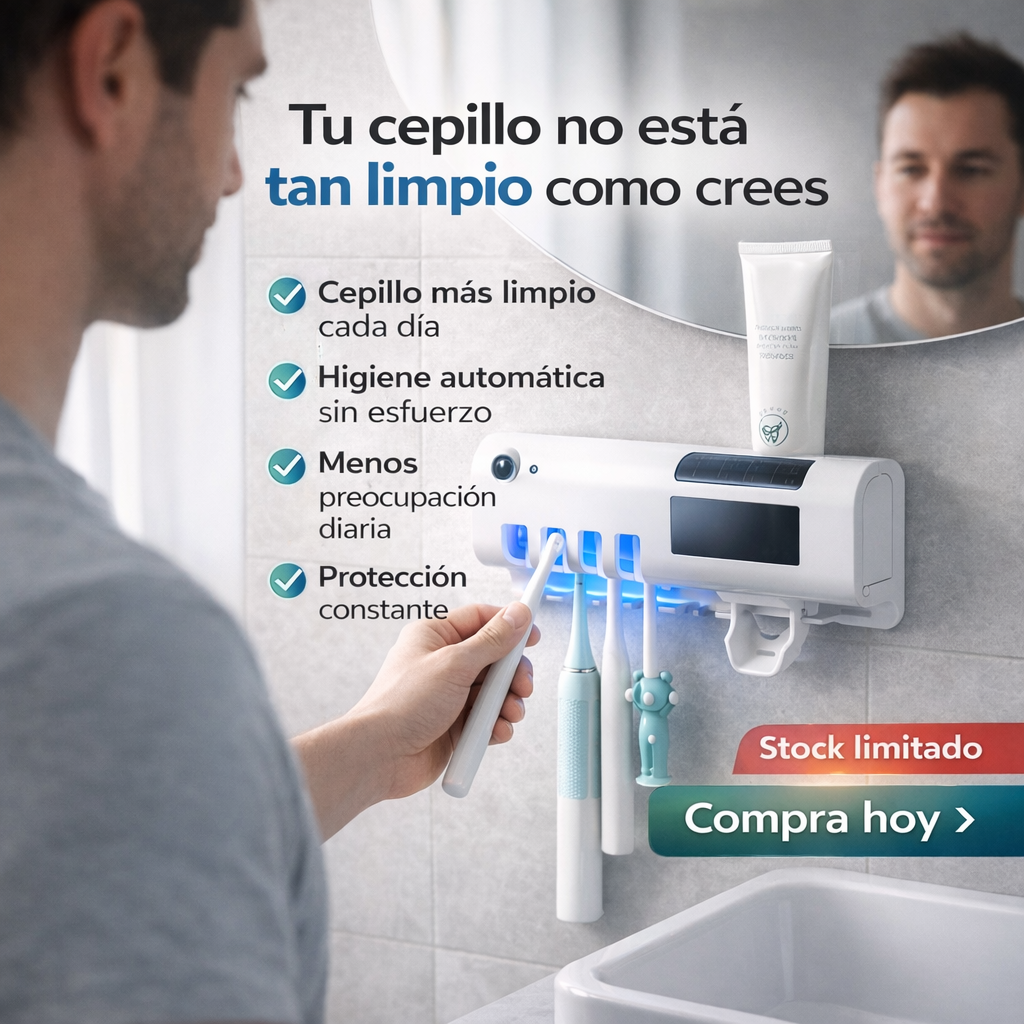 PureBrush Pro💦 ¡Higiene automática para tu cepillo!