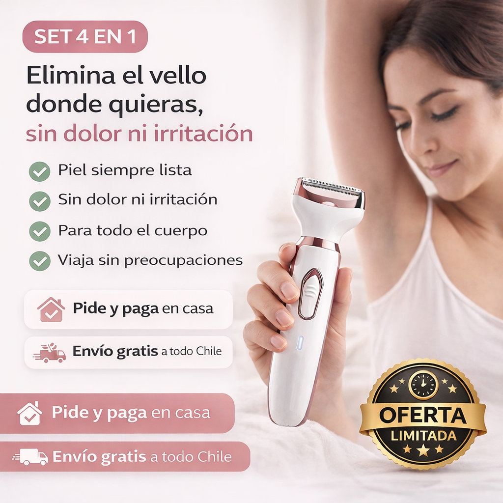 Smoothix 4 en 1 💃 ¡Elimina el vello donde quieras, cuando quieras!