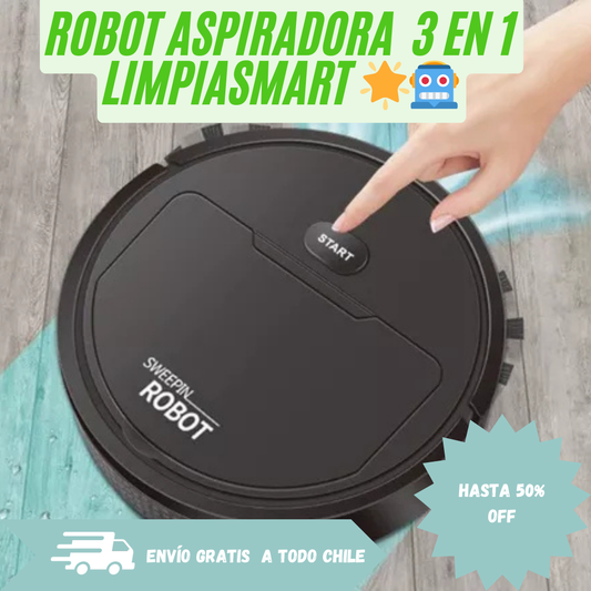 Robot Aspiradora Inteligente 3 En 1 LimpiaSmart 🌟🤖