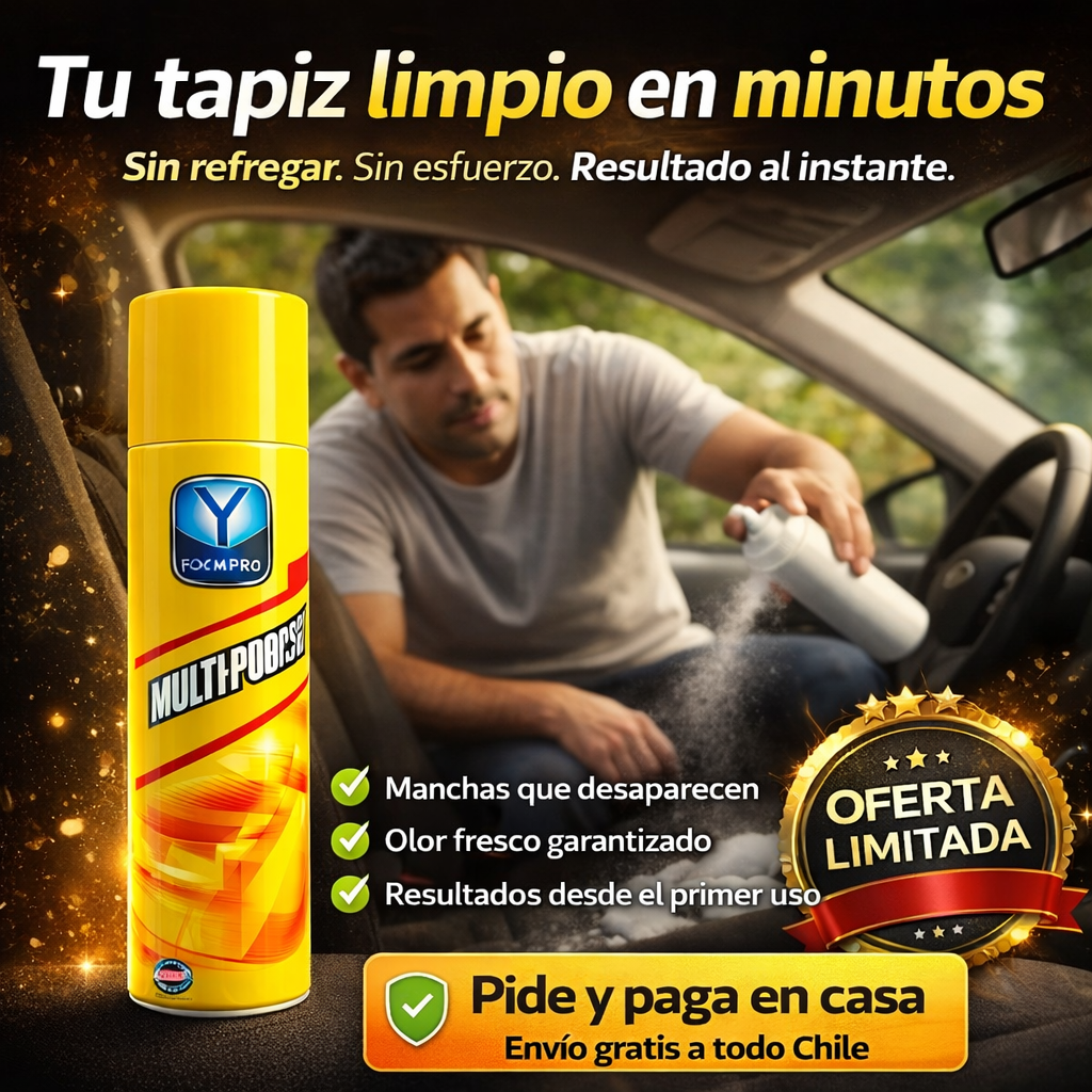 FoamPro 🚿 ¡Tu tapiz limpio en minutos, sin esfuerzo!