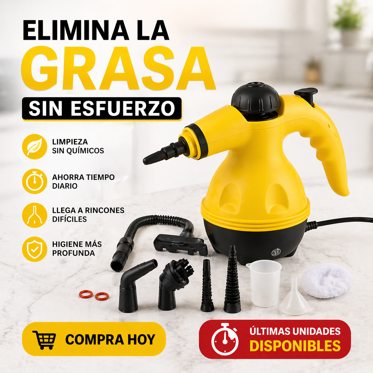 PureSteam X - ¡Desinfecta con vapor en minutos!