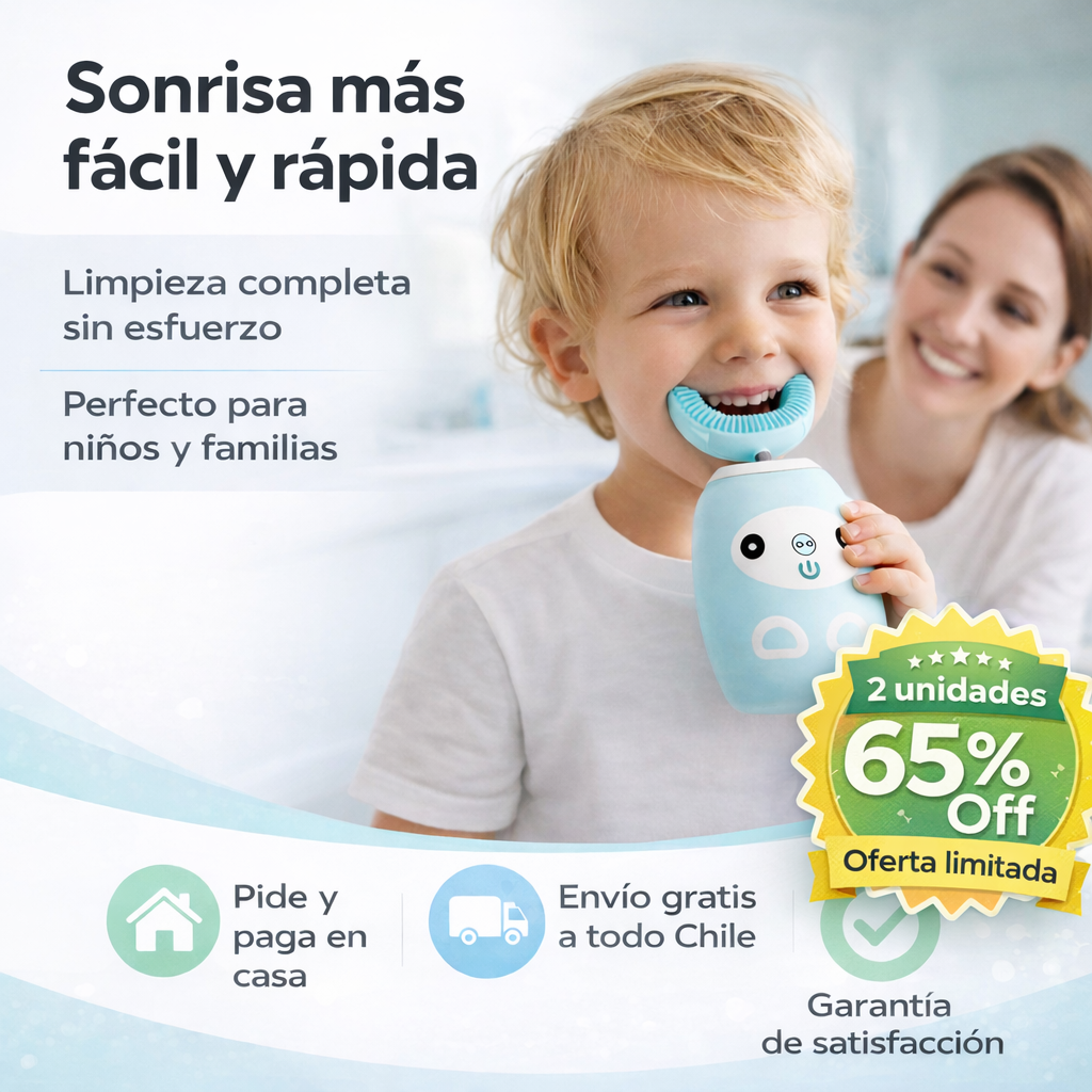 Cepillo AutoClean U 💦✨ ¡Cepillado Fácil y Sin Peleas!