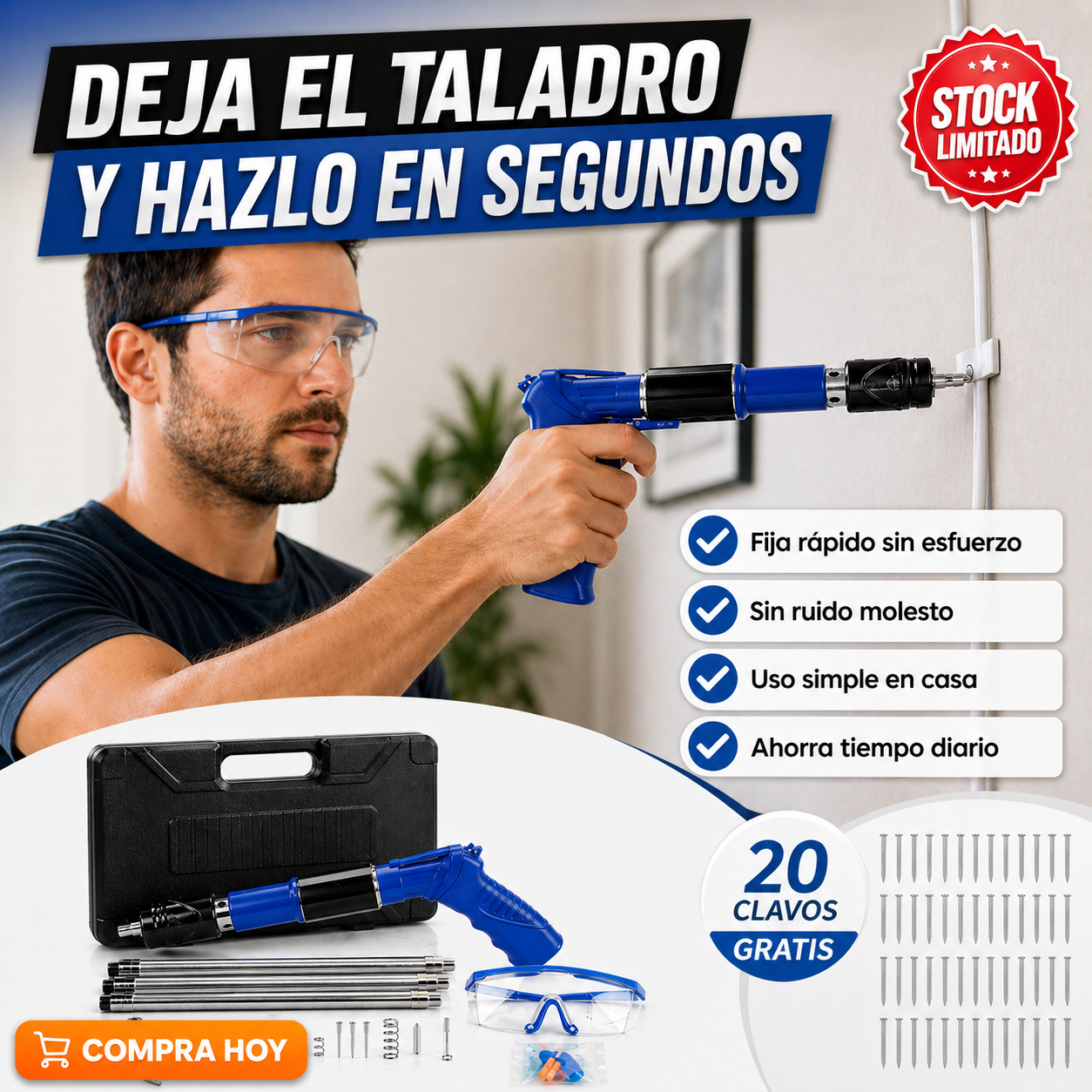 Kit ClavaPro Max - ¡Fija en segundos sin taladro!