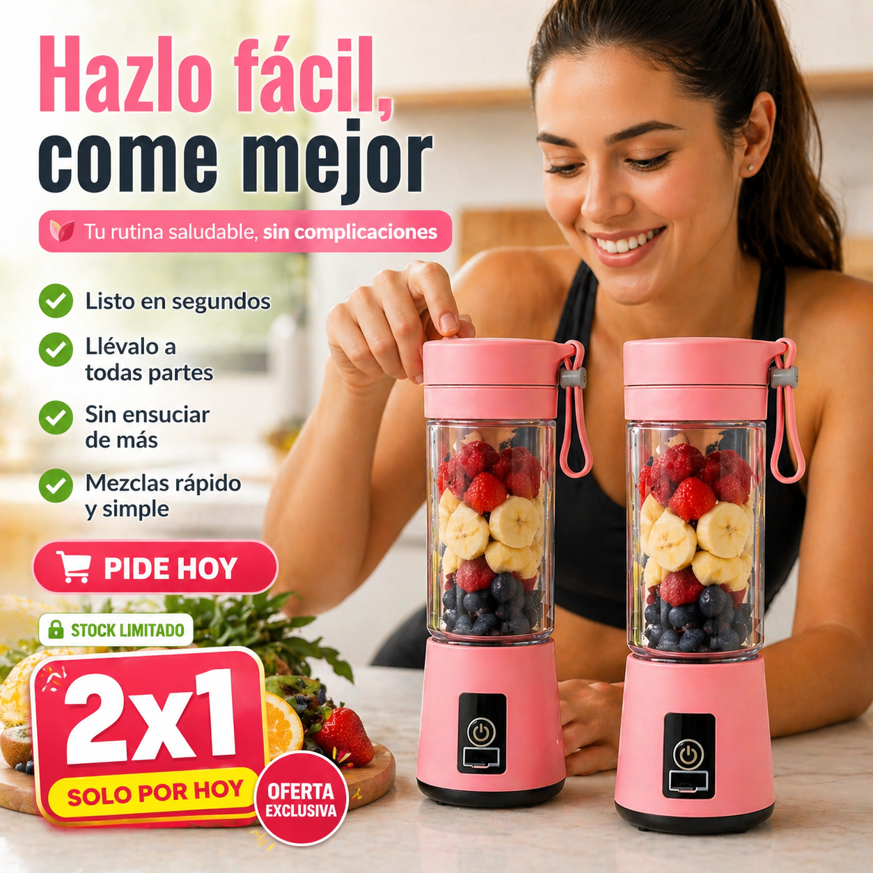 NutriMix Go 2X1 - ¡Mezcla saludable donde quieras!