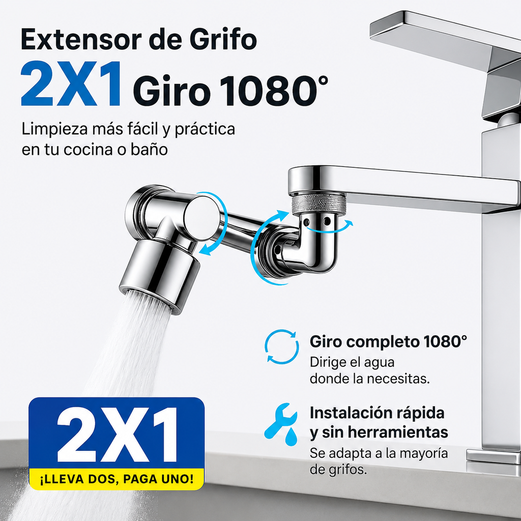 AquaFlex 2X1 - ¡Evita salpicaduras diarias!