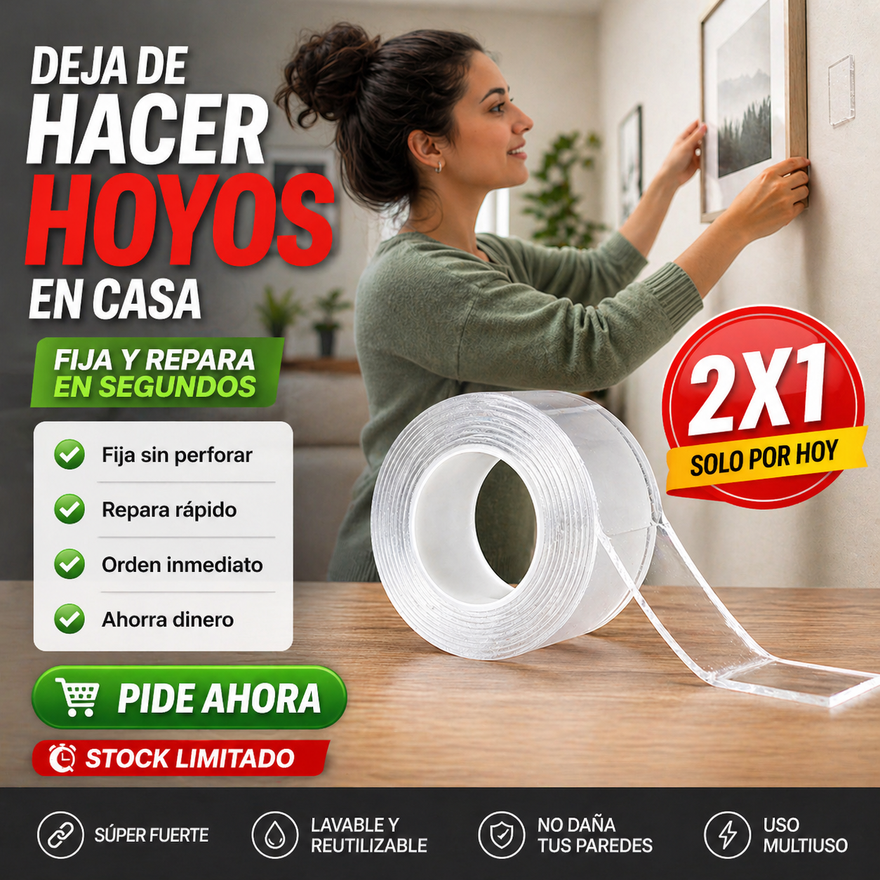 FixPro Tape 2X1 - ¡Fija y repara en segundos!