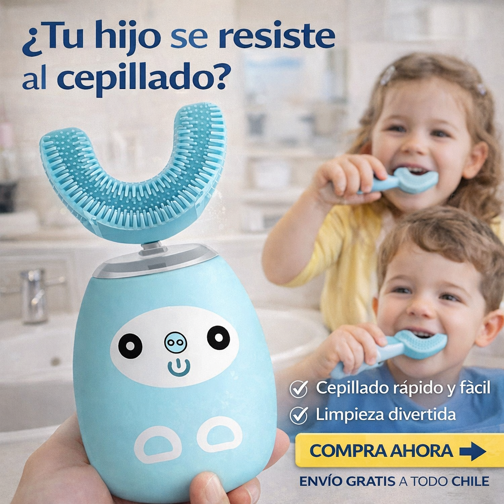 Cepillo AutoClean U 💦✨ ¡Cepillado Fácil y Sin Peleas!