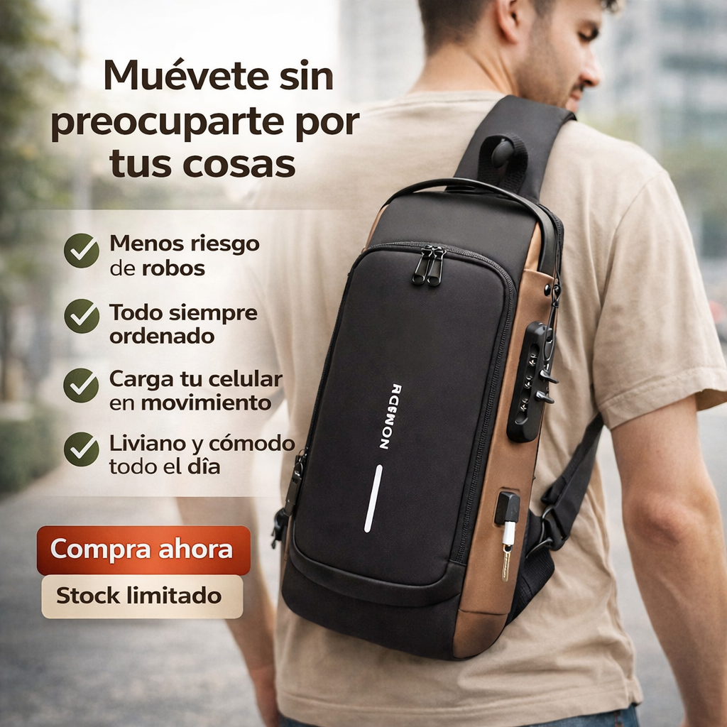 Bolso NomadShield🔏 ¡Lleva todo seguro y cómodo!
