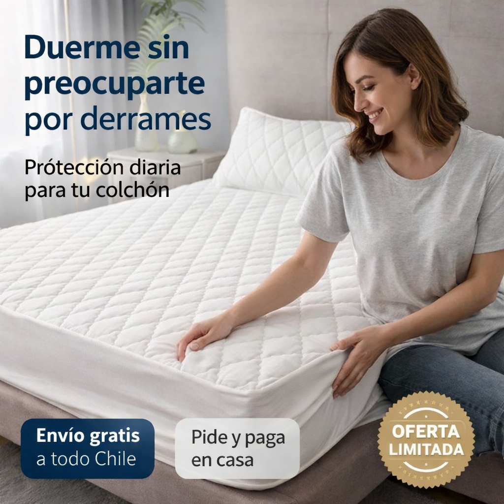 PureSleep Shield💦  ¡Bloquea líquidos y cuida tu descanso!