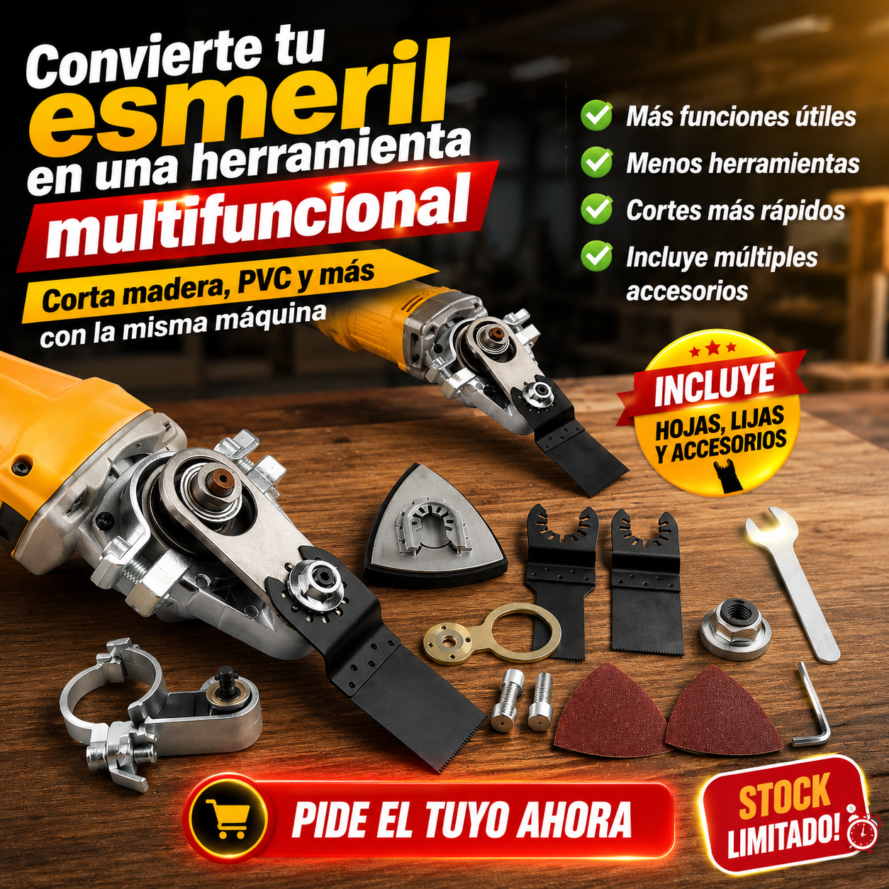 MultiCut Pro - ¡Convierte tu esmeril en multiuso!